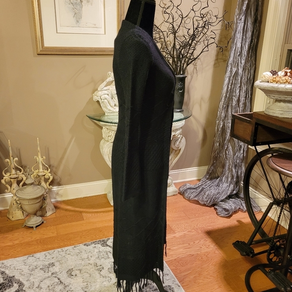 Nordstrom Frenchi long sweater fringed duster xs - Picture 6 of 12